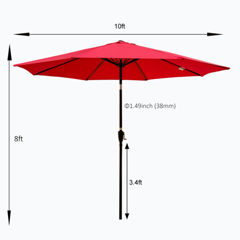 Parasol Jarelys 120 avec contrepoids inclus