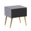 Glaser 46cm W Iron Bedside Table-1303510530