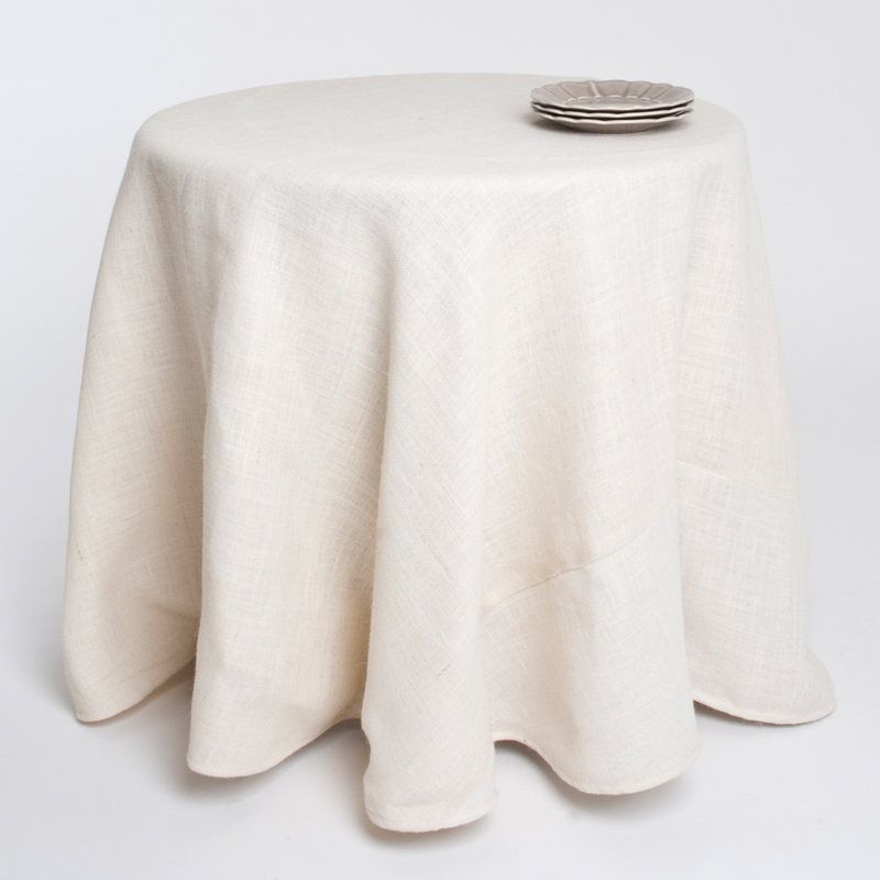 Halterman Tablecloth, Ivory, 132" L x 132" W