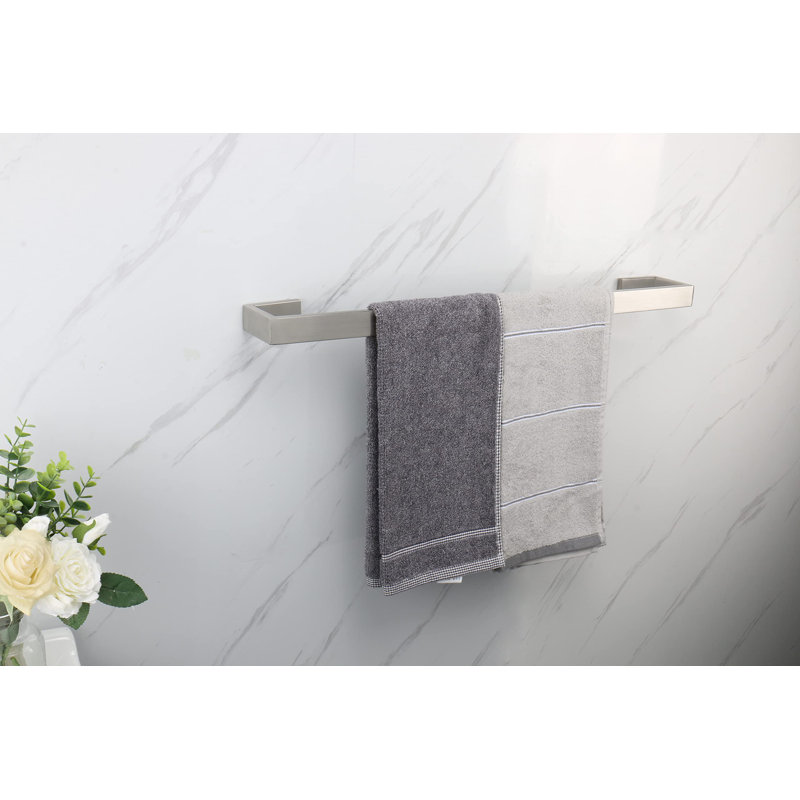 Porte-serviettes mural 24 po, Nickel brossé, H 1,18 po x L 23,58 po x P 2,95 po