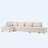 107'' L-Shaped Sectional Sleeper Sofa Bed With Pull-Out Design & Storage Ottoman