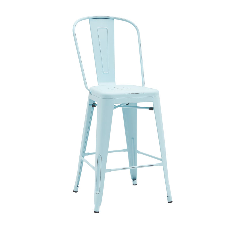 Tabouret de comptoir 26 po Kiplin, Bleu