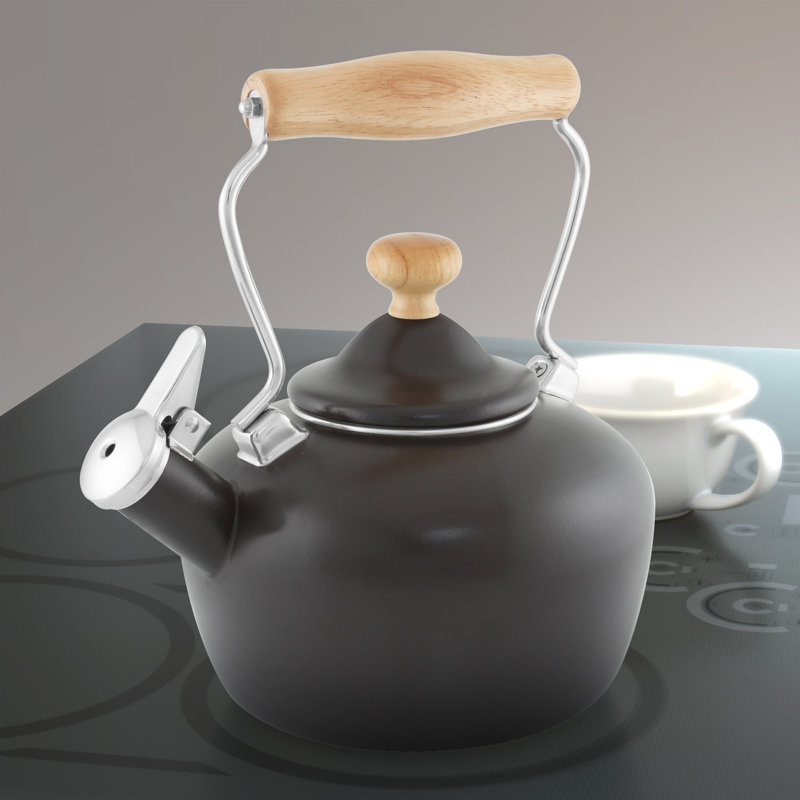 Chantal 1,8 pte Bouilloire pour cuisinière en acier inoxydable, Noir