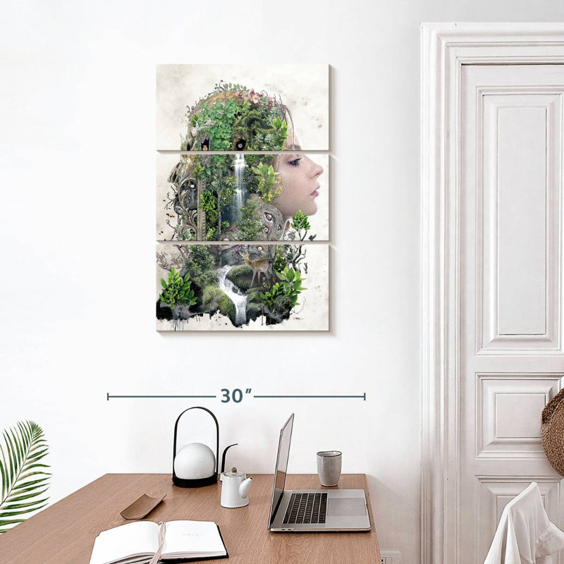 Leisha dualité de la nature, H 32 po x l 20 po