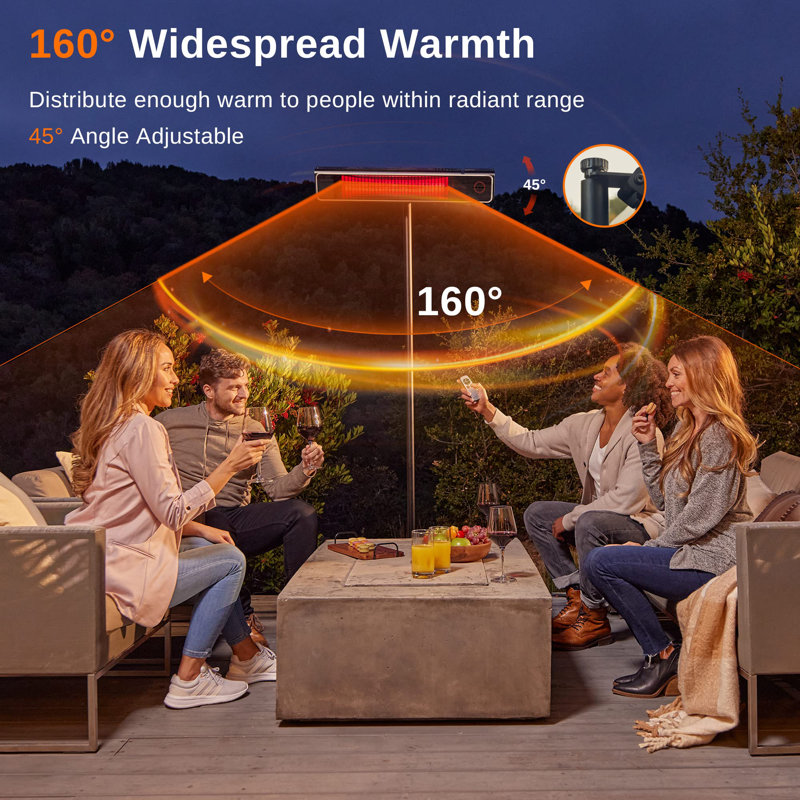 Chaufferettes d'extérieur 1500W pour terrasse avec vitrocéramique