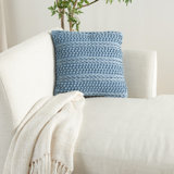 Anastasia Pom-poms Cotton Blend Throw Pillow