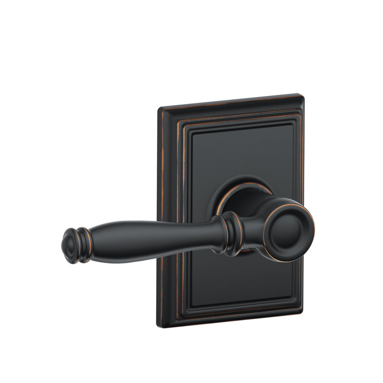 Birmingham Aged Bronze Passage Hall/Closet Door Lever with Addison Trim
