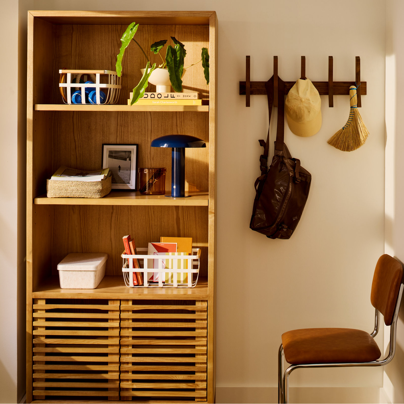Sifford 5-Hook Solid Wood Coat Rack, Walnut
