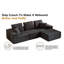 Canapé modulaire modulaire avec méridienne, canapé en forme de L moderne avec assise profonde pour le salon et la chambre à coucher, aucun assemblage requis-325912846