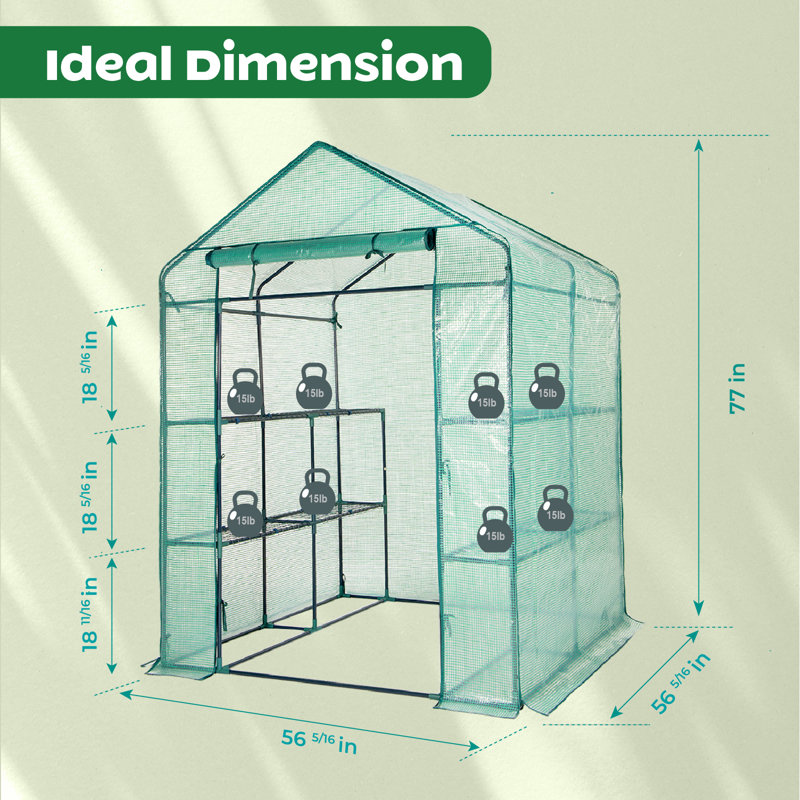 Mini walk-in greenhouse - 77x56x56 in