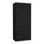 Armoire avec portes doubles, 3 tiroirs et tringle-1478046369