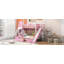 Lit superposé simple au-dessus d'un lit simple de style château avec 2 tiroirs et 3 glissières-711040277-711040278