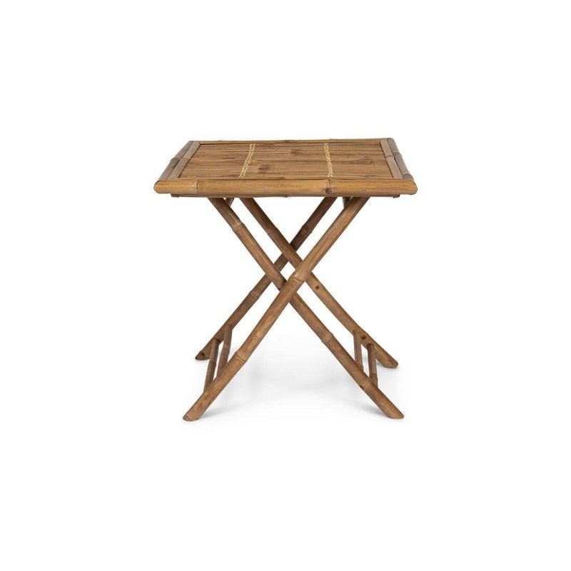 Ambresha 2 - Person Bamboo Patio Dining Set with Square Table