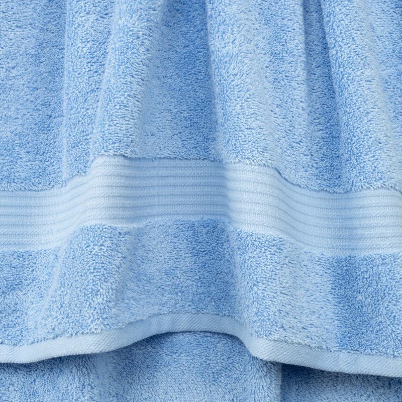 Ensemble de serviettes de bain 100% coton turque 4 pièces, serviettes de bain douces et absorbantes, Bleu ciel