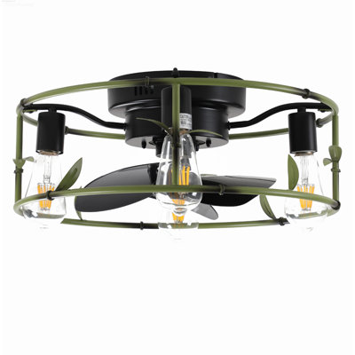 Ventilateur de plafond encastré rustique avec moteur CC réversible 6 vitesses Rustic Farmhouse