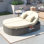 Chaise longue d'extérieur en osier Xhuliana 