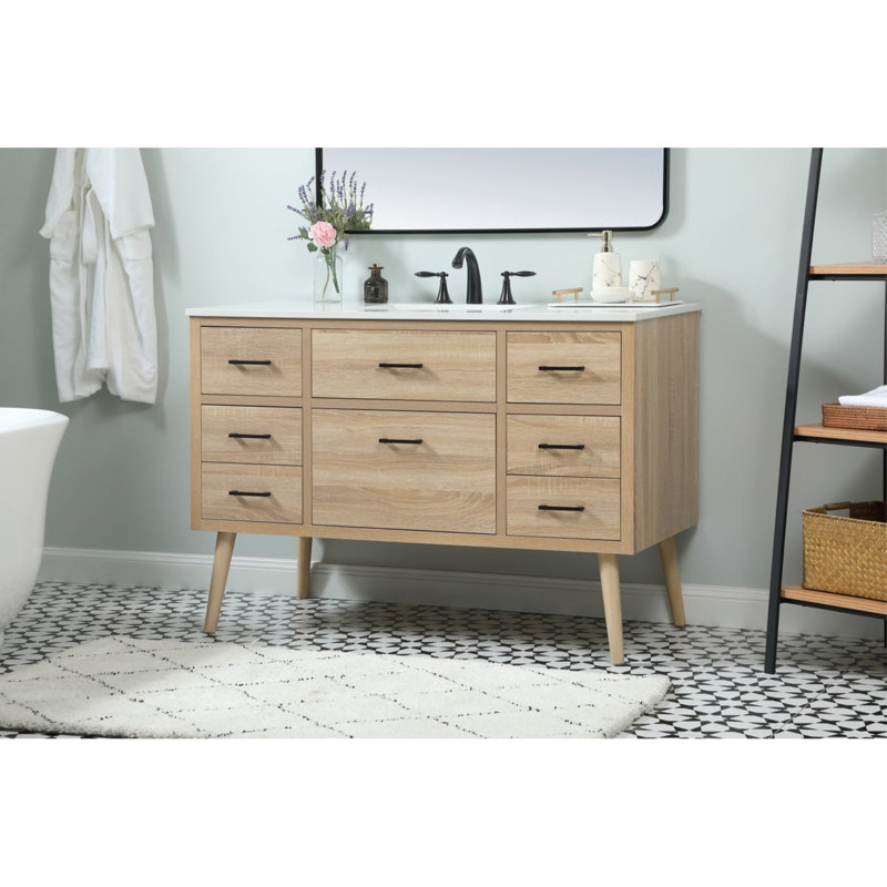 Steinfeldt 48' Single Bathroom Vanity Set, Bois de manguier