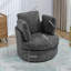 Fauteuil demi-tonneau pivotant avec rangement caché Chenille-1996722036