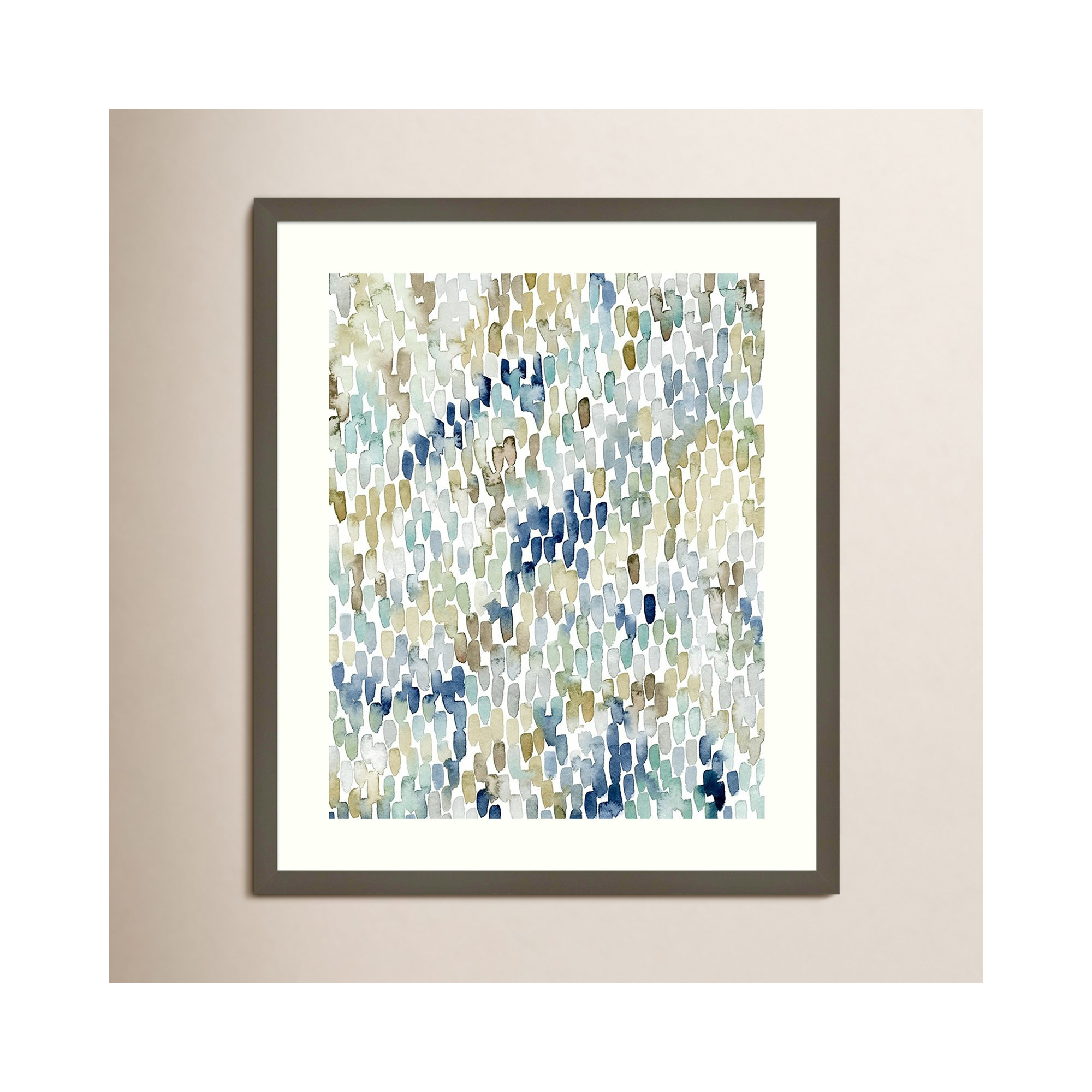 River Wavelets I by Grace Popp, Gray Framed Paper, 20" H x 17" W