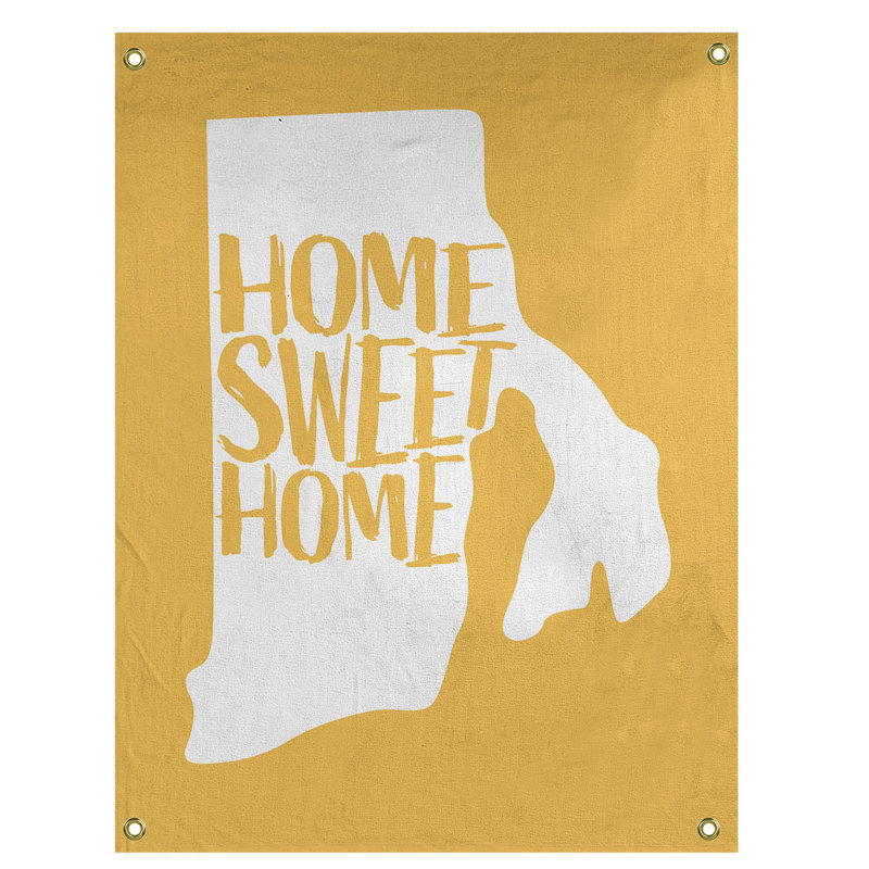 Tapisserie murale island rhode pour îlot home, H 59 po x l 50 po, Jaune