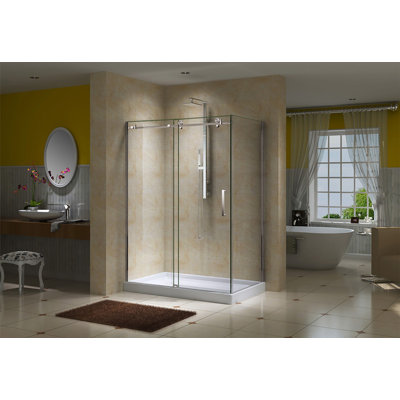 45.75" - 47"W x 75"H Frameless Shower Door