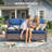 Outdoor Swivel Rocking Chair Patio Set (6-Piece), High-Back 5" Thick Cushion Swivel Rocking Chair Patio Set, All-Weather Wicker Patio Furniture Set, Suitable For Balcony Patios-2059719003-2059718997-2059718996