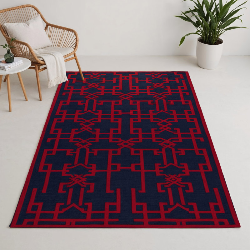 Trellis Gray Indoor and Outdoor Area Rug, Rectangle 5' x 7'