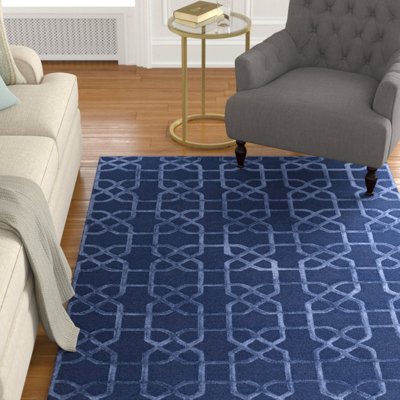 Rarden Wool Geometric Indoor Rug, Rectangle 6' x 9'