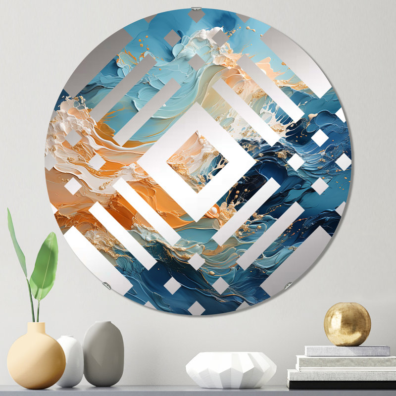 Lahiri - Miroir décoratif diamant, 23,6 po x 23,6 po