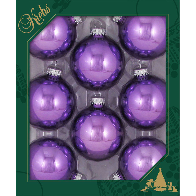 Handmade Glass Animals Ball Ornament, Amethyst