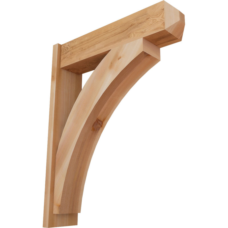 Persienne en bois rustique Thorton Craftsman,  P 30 po x H 38 po , Cèdre rouge occidental l 7 1/2 po (lisse)