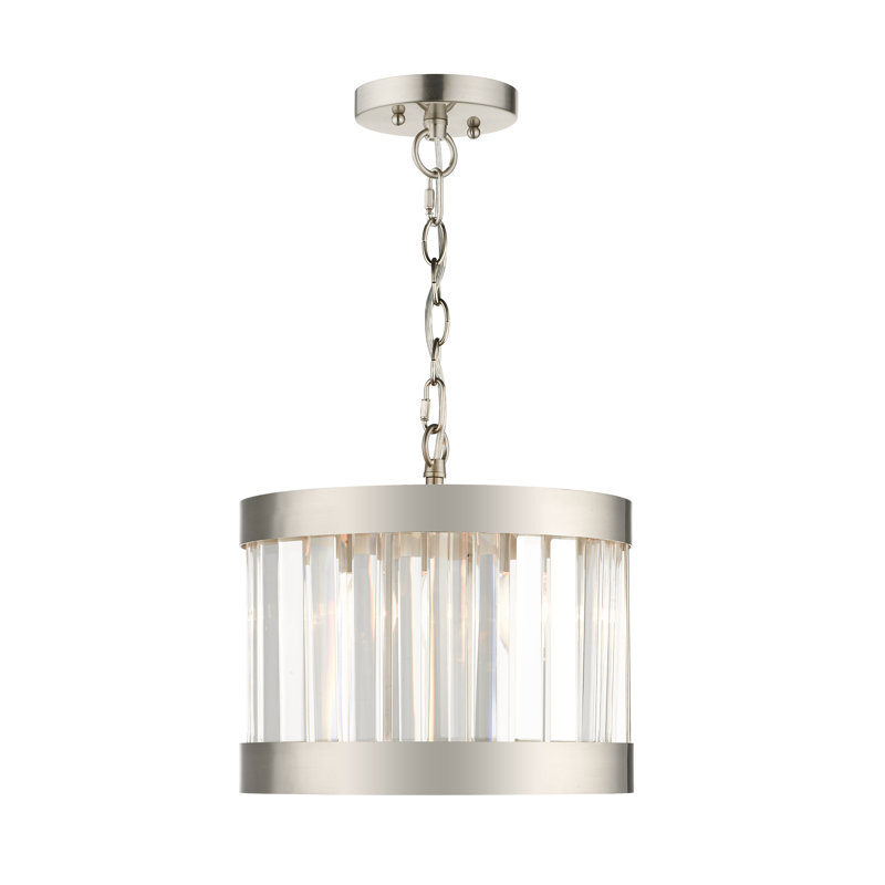 Brock 1 - Light Drum Pendant, Satin Chrome