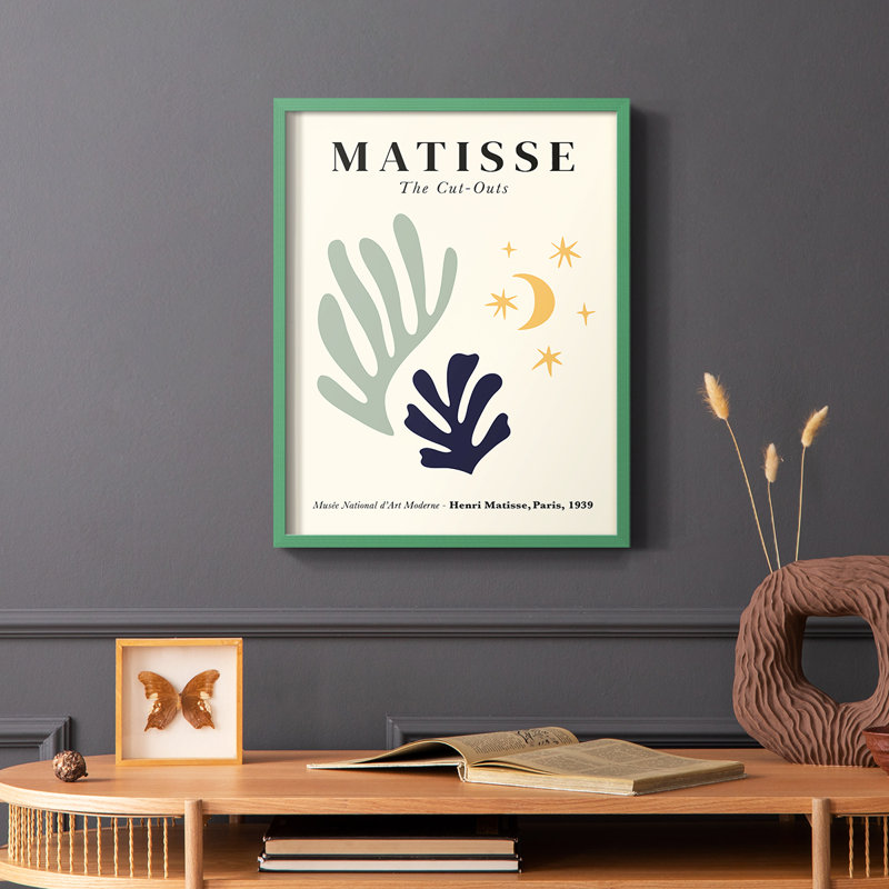 Matisse CCCLXIX Framed Print - Solid Wood, Green, 10" H x 8" W