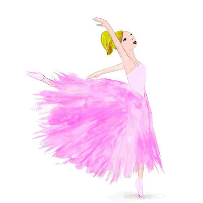 " Ballerina Dancing " Painting Print