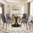 Round Tempered Glass Dinning Table Set-915599294-915599291