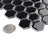 Metro 1" Hex Glossy Black 10-1/4 in. x 11-7/8 in. Porcelain Mosaic Floor and Wall Tile