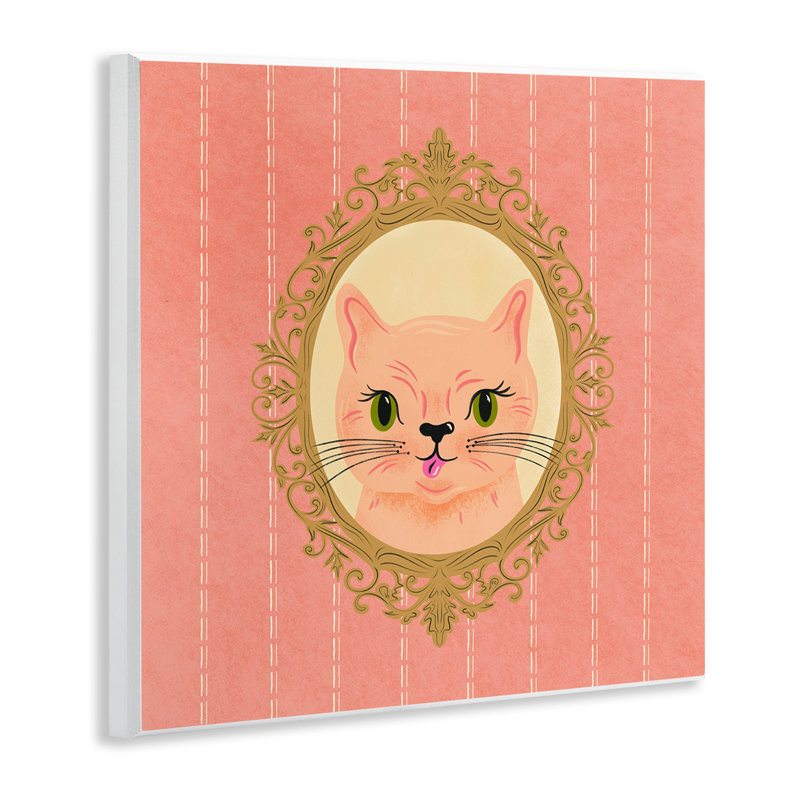 «Peach Cat Portrait» par Carrie Cantwell