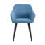 Ensemble de 2 fauteuils de détente pour salle à manger avec pieds en métal noir loisirs Modern Living, beige, tissu TEDDY
