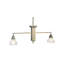 Luminaire suspendu de table de billard 39,75 "de long à 2 lumières 39,75"