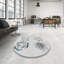 Tapis gris/zone noire à motifs-434236208