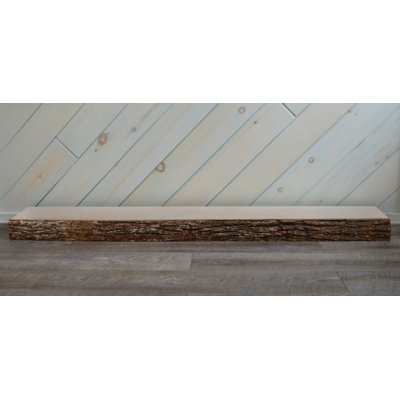 Wilson Basswood Bark Edge Mantel 66 inch