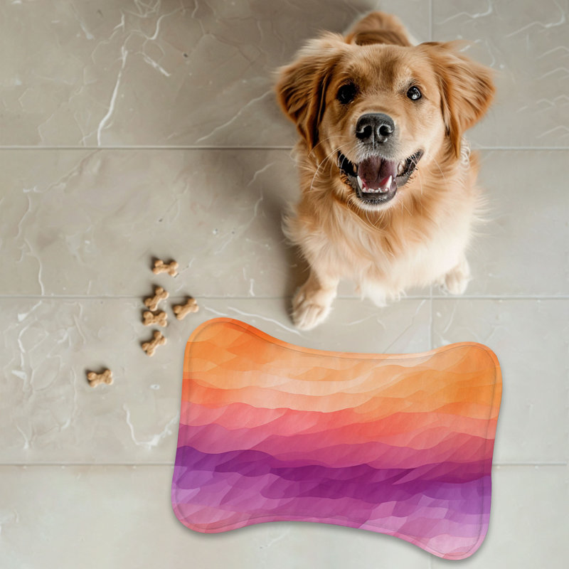 Tapis d'alimentation en forme d'os 1 pièce Twilight Gradient, 14"