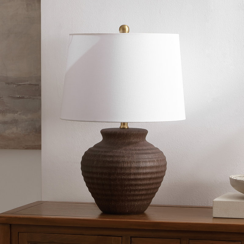 Adstock Ceramic Table Lamp, Dark Brown