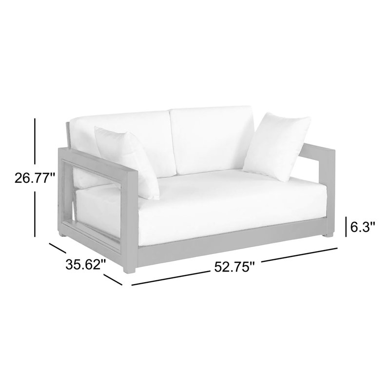 Montford Teak Loveseat with Cushions