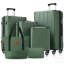 Valises extensibles Hardshell 6 pièces avec roulettes doubles, serrure TSA pour hommes et femmes