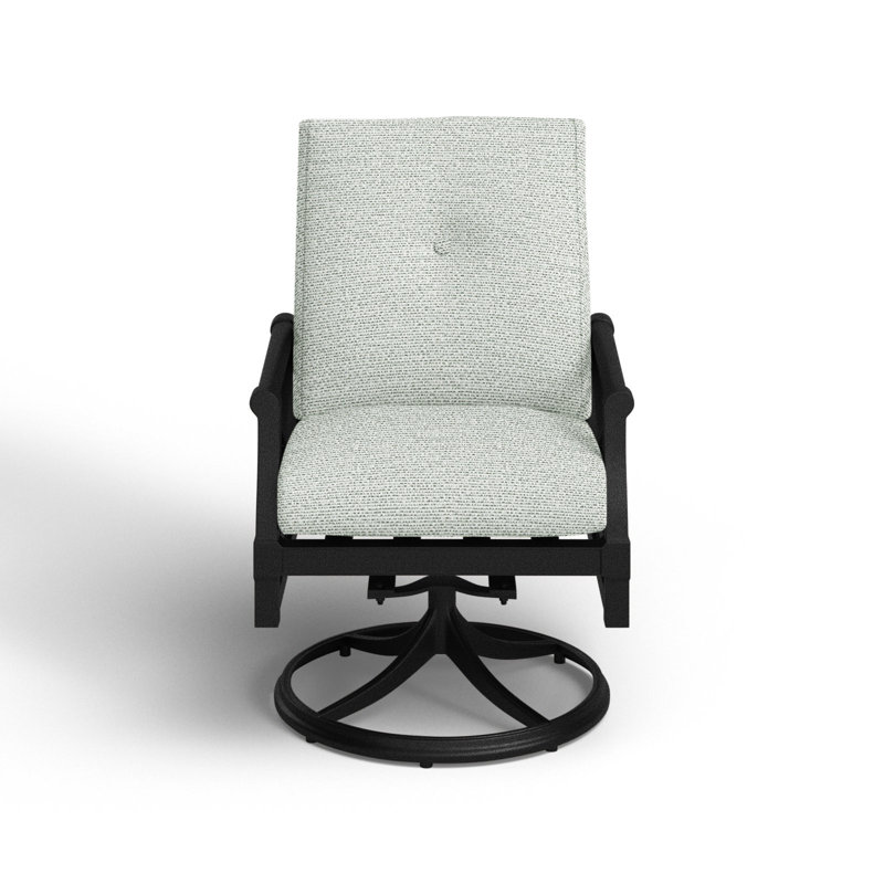 Andover Outdoor Rocker Chair, Canvas Navy Sunbrella® Canvas, Textured Black