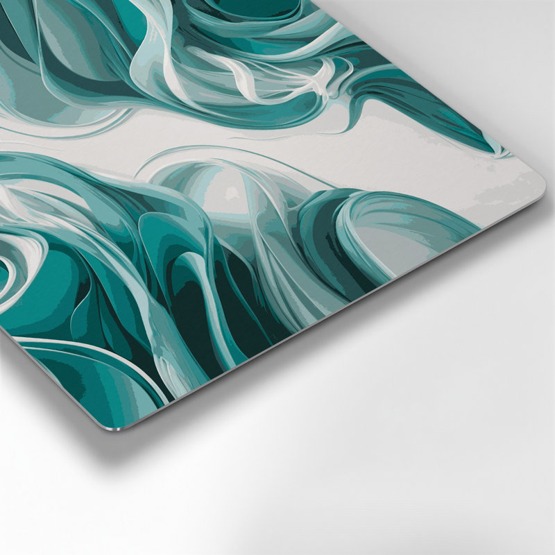 «Lyrical Abstraction 81», art mural en métal vert, H 16 po x l 16 po