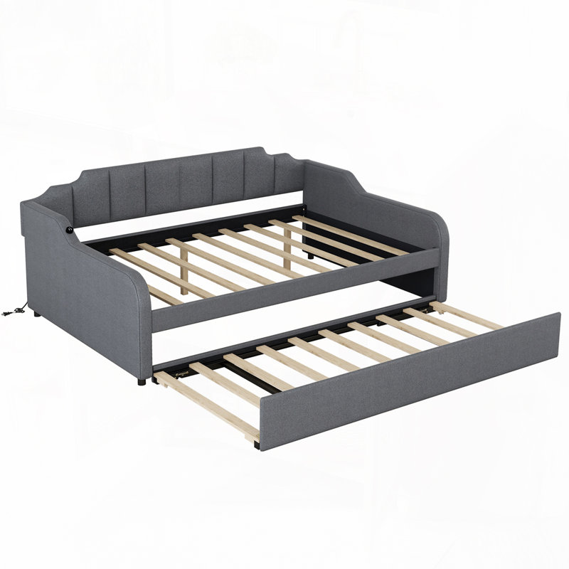 Lit de jour rembourré avec couchette et charge USB