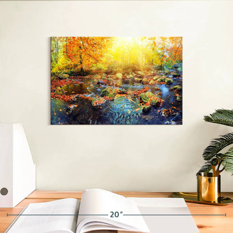 Alvord Autumn Forest Stream, H 8 po x l 12 po