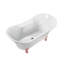 Baignoire de trempage sur pattes 68 "avec drain, pattes et plateau en bambou 68" Streamline-607679892-607679914